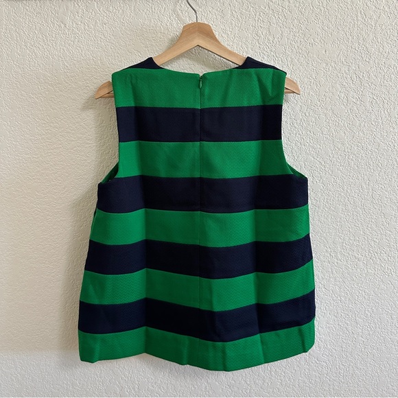 NEW NWT Tuckernuck x Atlantic-Pacific Kelly Green Navy Stripe Emma Blouse Large - Picture 6 of 9